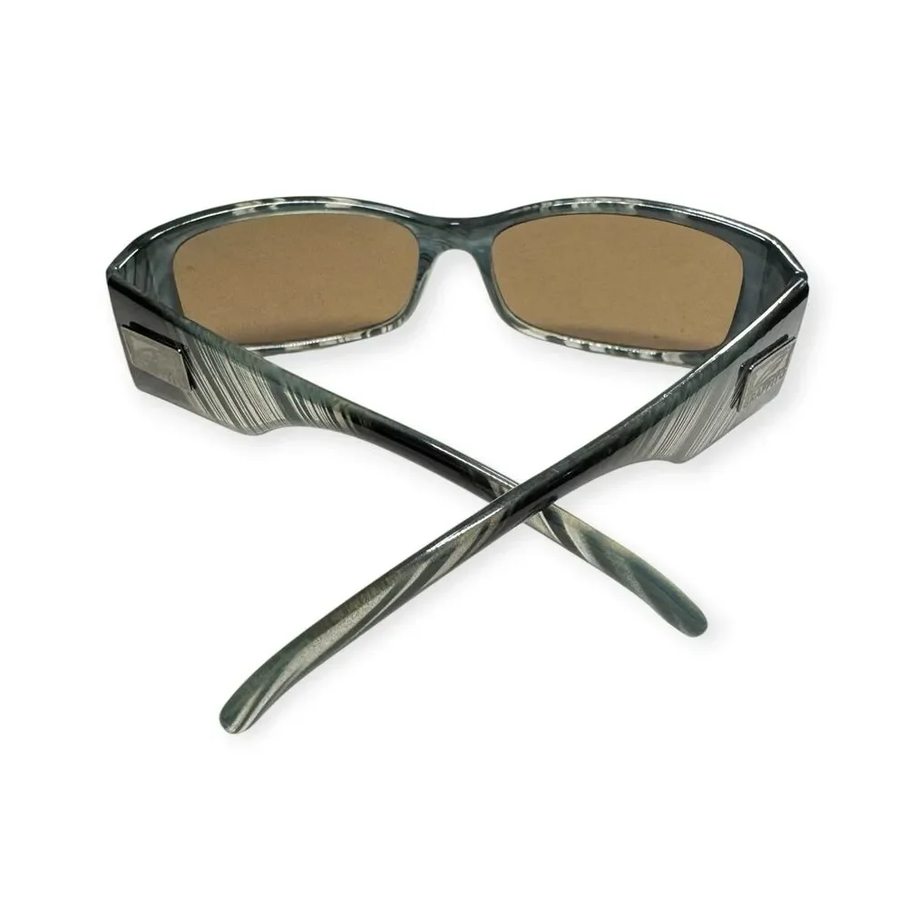 Graffito Gray Black Sunglasses Outdoors Brown Lenses Y2K